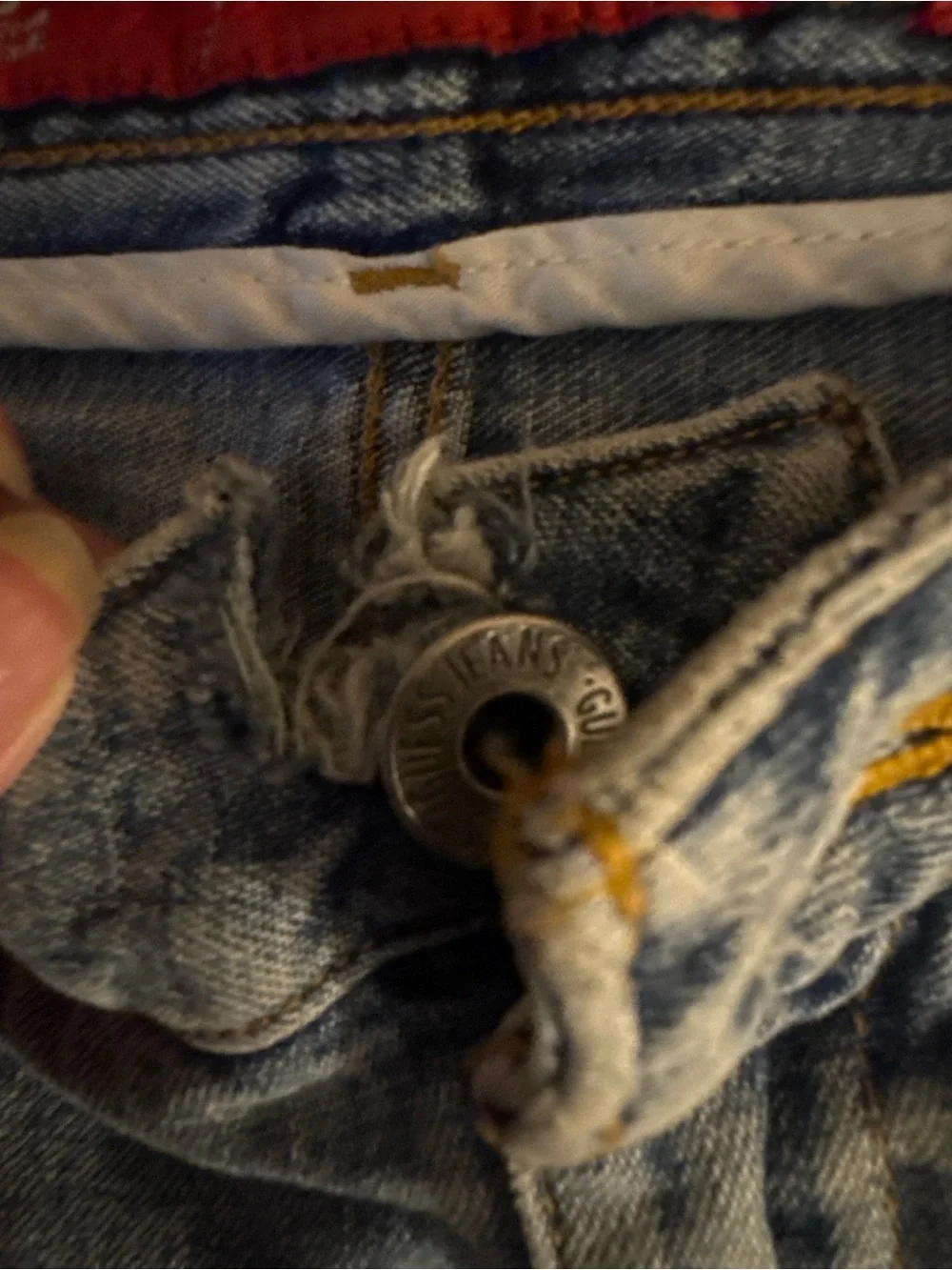 Guess Light Blue Denim Mini Skirt
